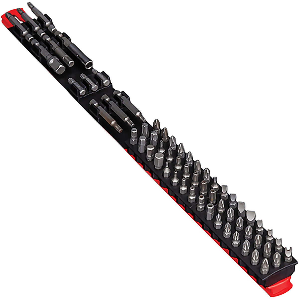 Ernst - 5731 - 18 Inch 60 Tool Magnetic Bit Bar - Red/Black