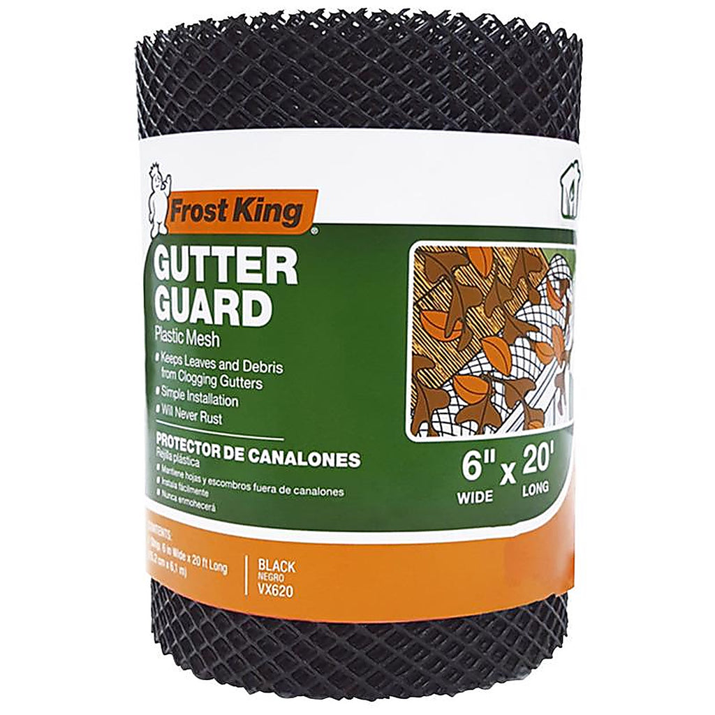 Frost King - VX620 - 6 in. W x 240 in. L Black Plastic Gutter Guard