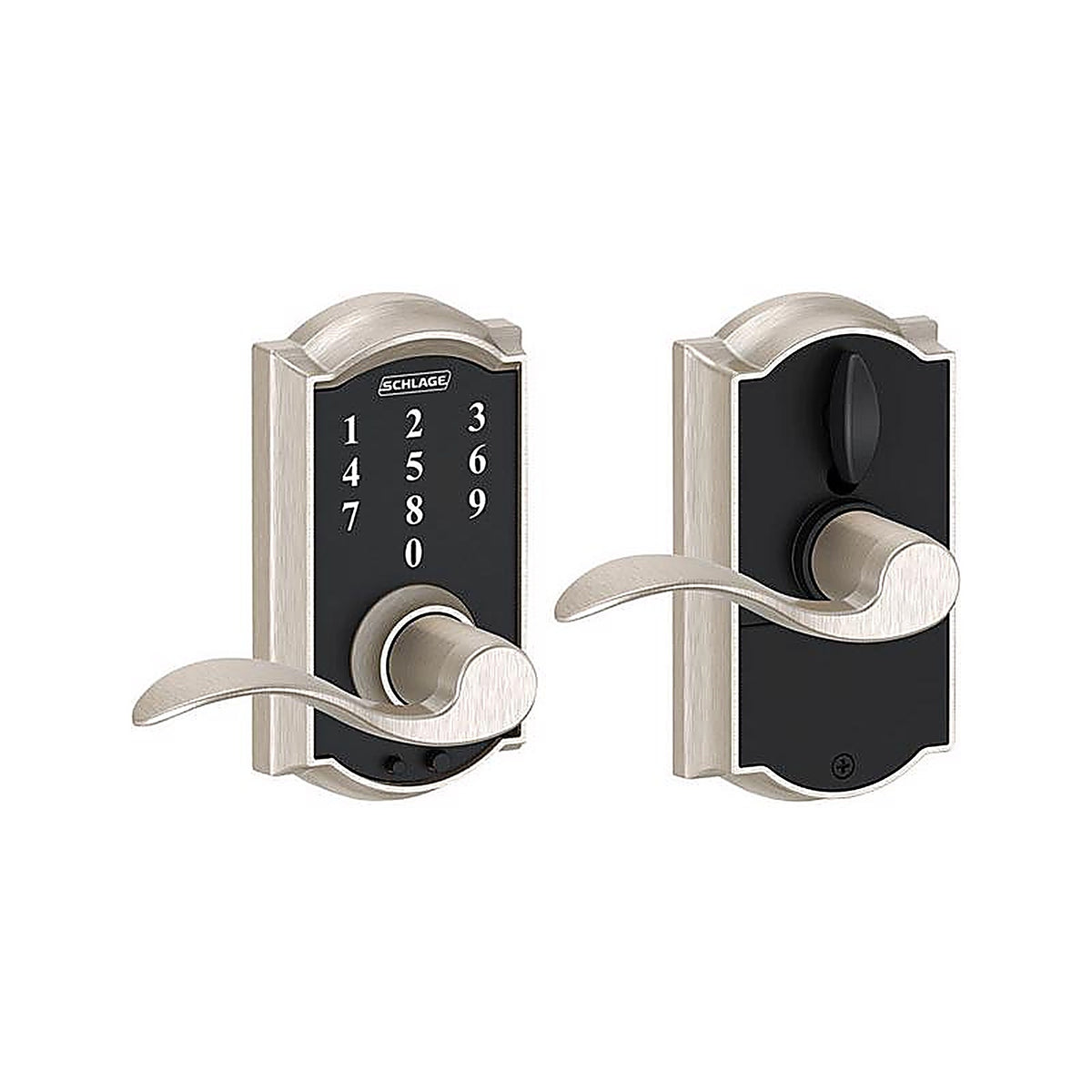 Schlage - FE695VCAM619ACC - Satin Nickel Steel Electric Touch Screen Entry Lock