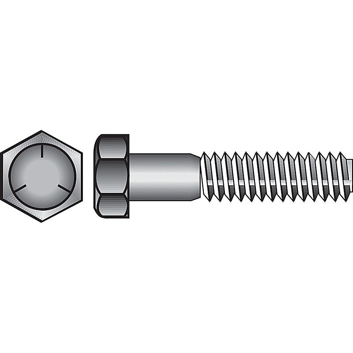 Hillman - 200444 - 3/4 in. D X 6 in. L Heat Treated Zinc Steel Hex Head Cap Screw 20 pk