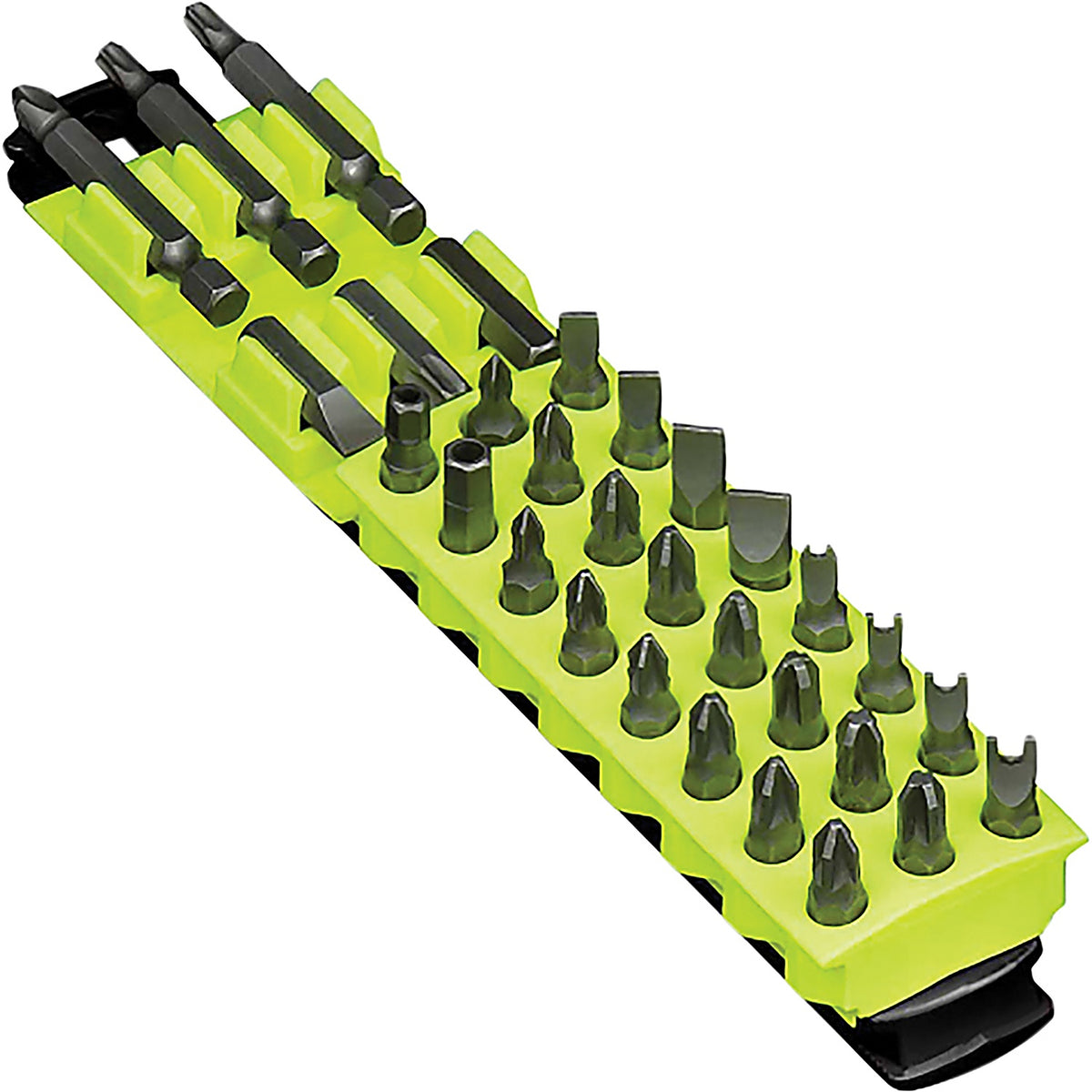 Ernst - 5751HV - 8 Inch 30 Tool Magnetic Bit Buddy - Black/Hi-Viz
