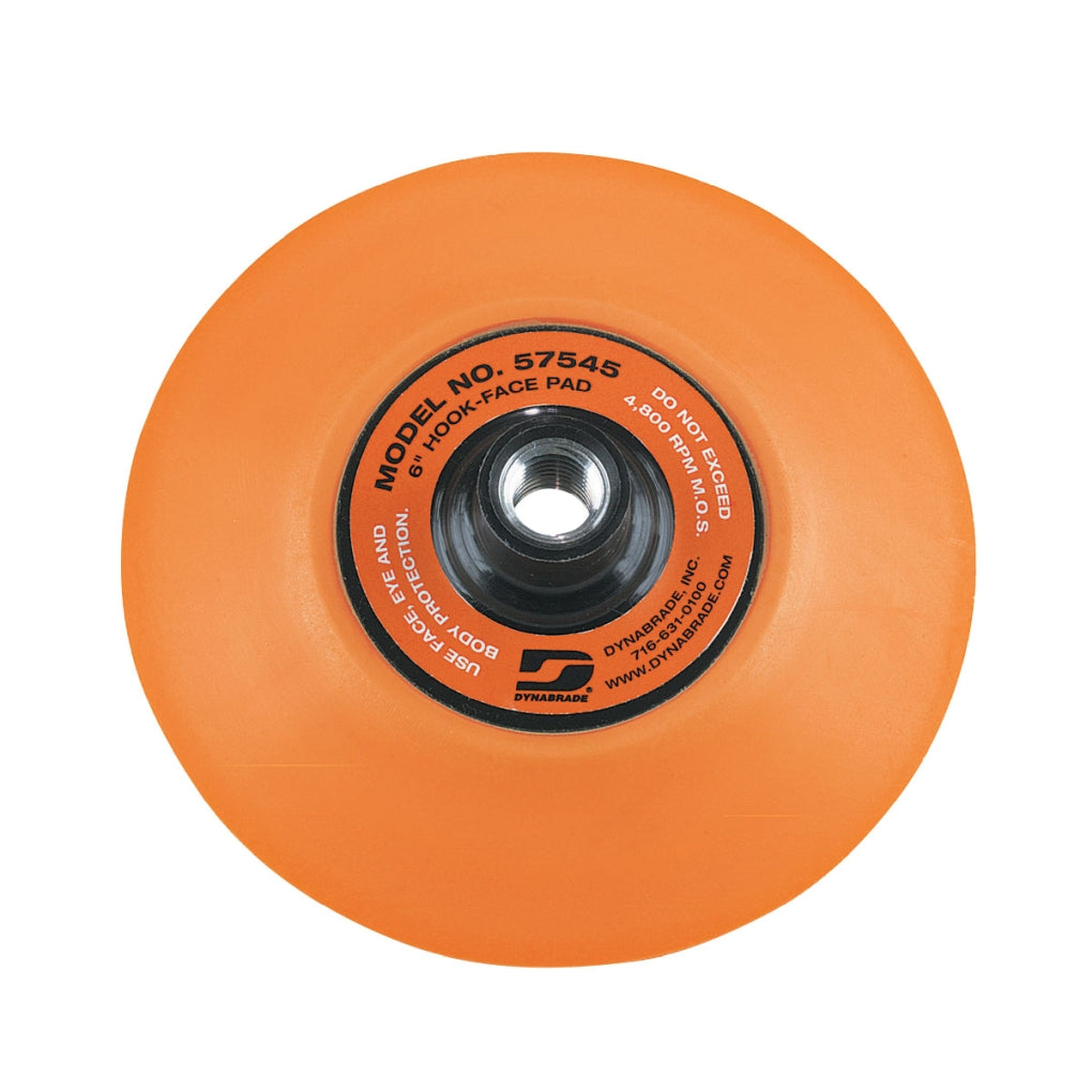 DYNABRADE - 57545 - 6 in (152 mm) Dia. Non-Vacuum Wet/Dry Sander Disc Pad, Hook-Face, Short Nap