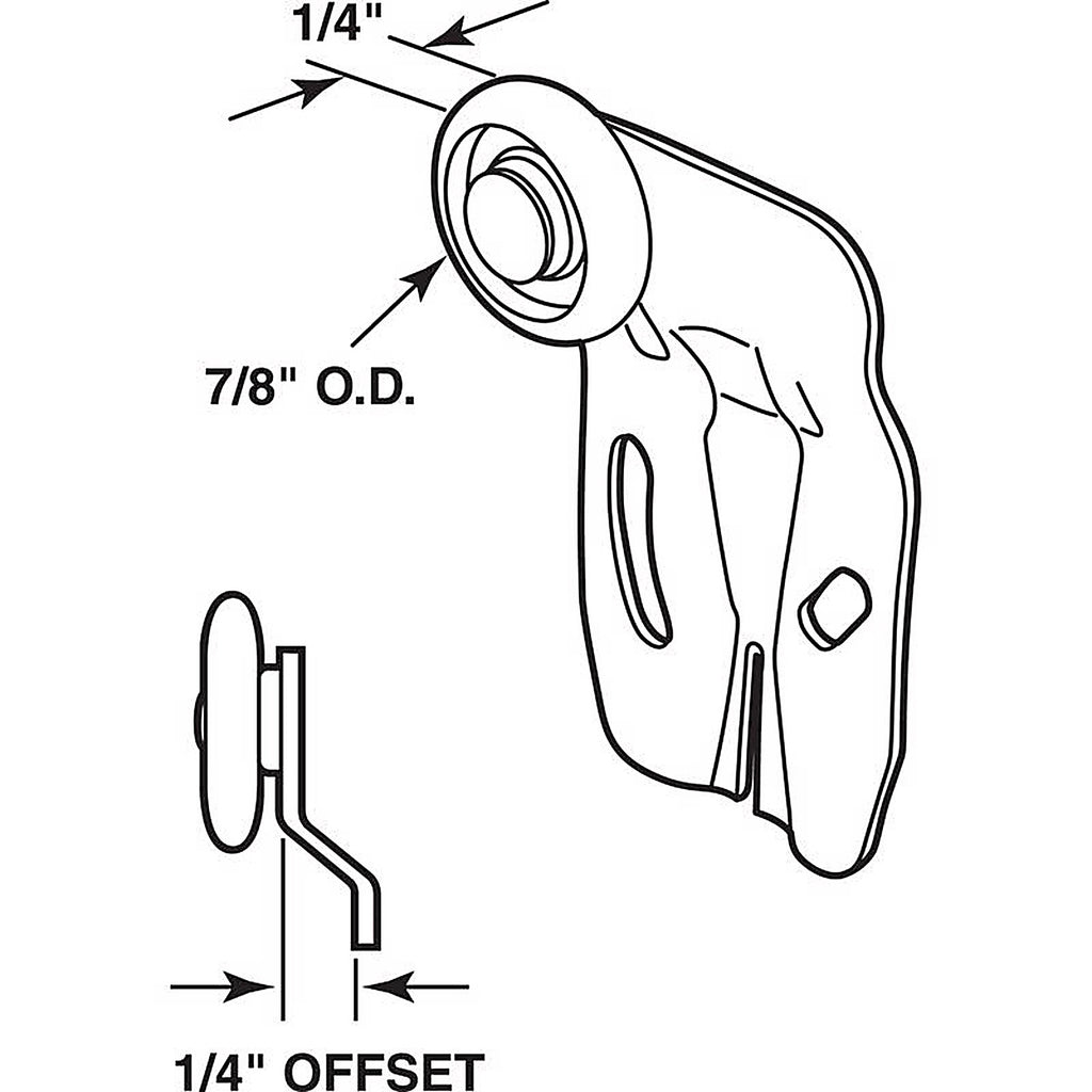 Prime-Line - N 6504 - Nylon/Steel Roller Assembly 2 pc