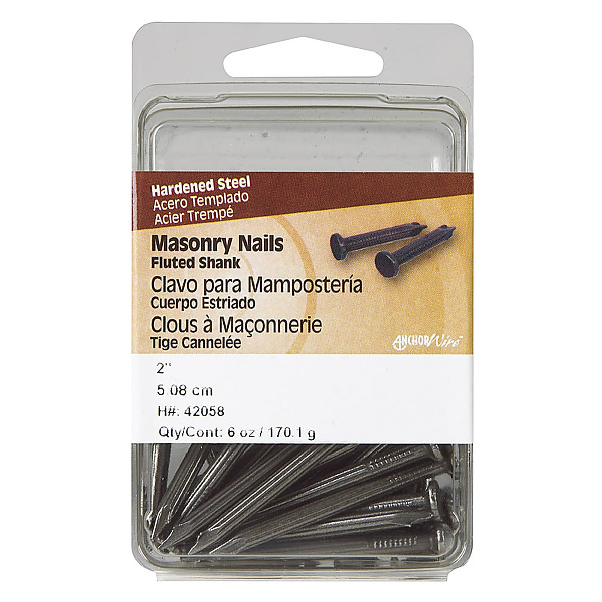 Hillman - 42058 - 2 in. Masonry Steel Nail Flat