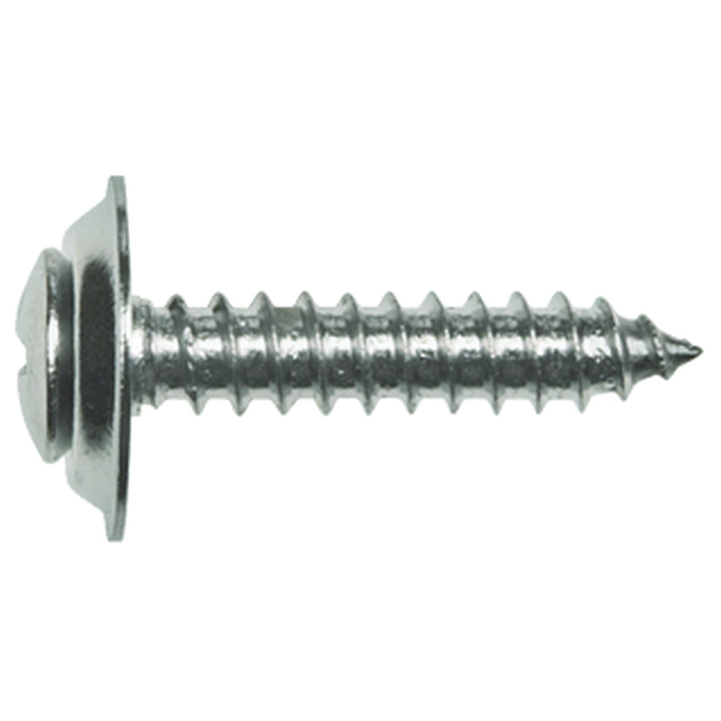 Disco|5763PK|10 x 1in #8 Head Phillips Oval , Chrome Countersunk Sems Trim Screws