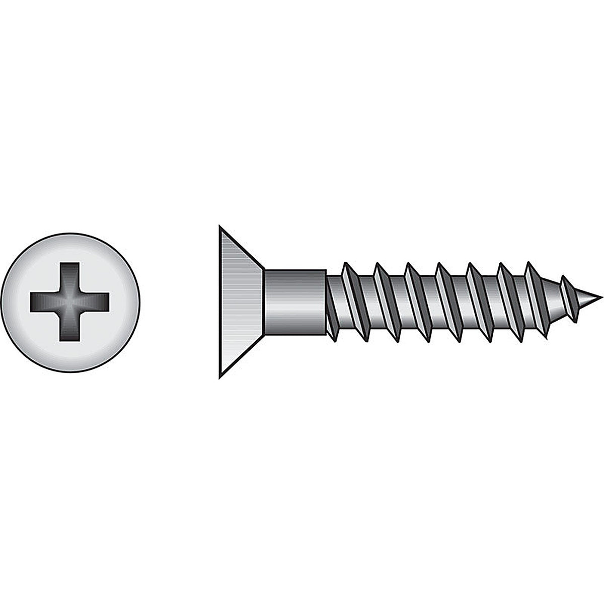 Hillman - 40057 - No. 8 x 1/2 in. L Phillips Zinc-Plated Wood Screws - 100/Pack