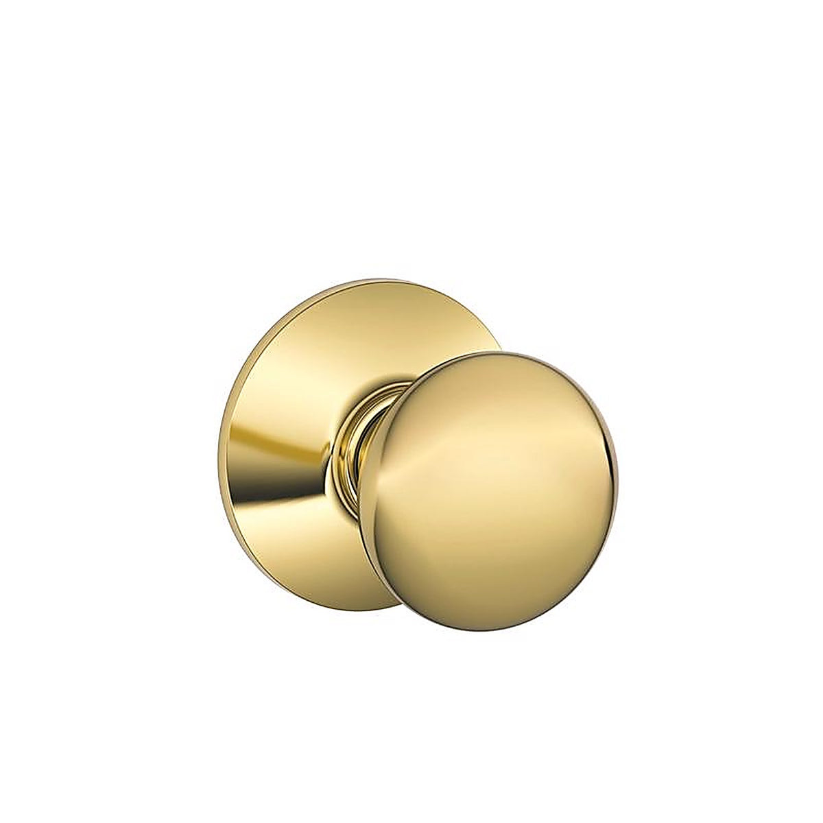 Schlage - F10VPLY605 - Plymouth Bright Brass Passage Lockset ANSI Grade 2 1-3/4 in.