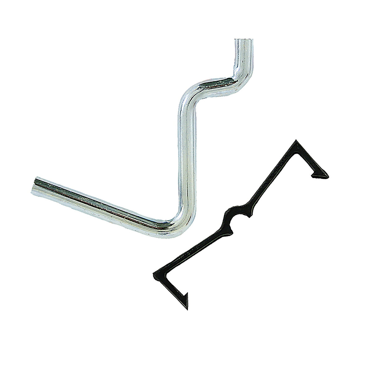 Crawford - 14215 - Zinc Plated Black/Silver Steel 1.5 in. Peg Hooks - 6/Pack