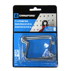 Crawford - 18225 - Chrome Plated Silver Steel 2.5 in. Peg Hooks - 5/Pack