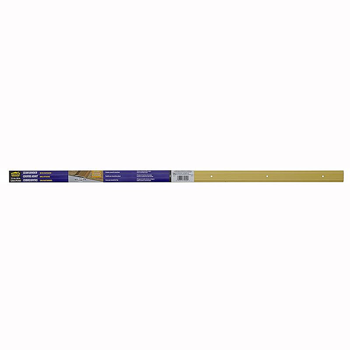 M-D - 79012 - 0.1 in. H x 36 in. L Prefinished Satin Brass Aluminum Seam Binder