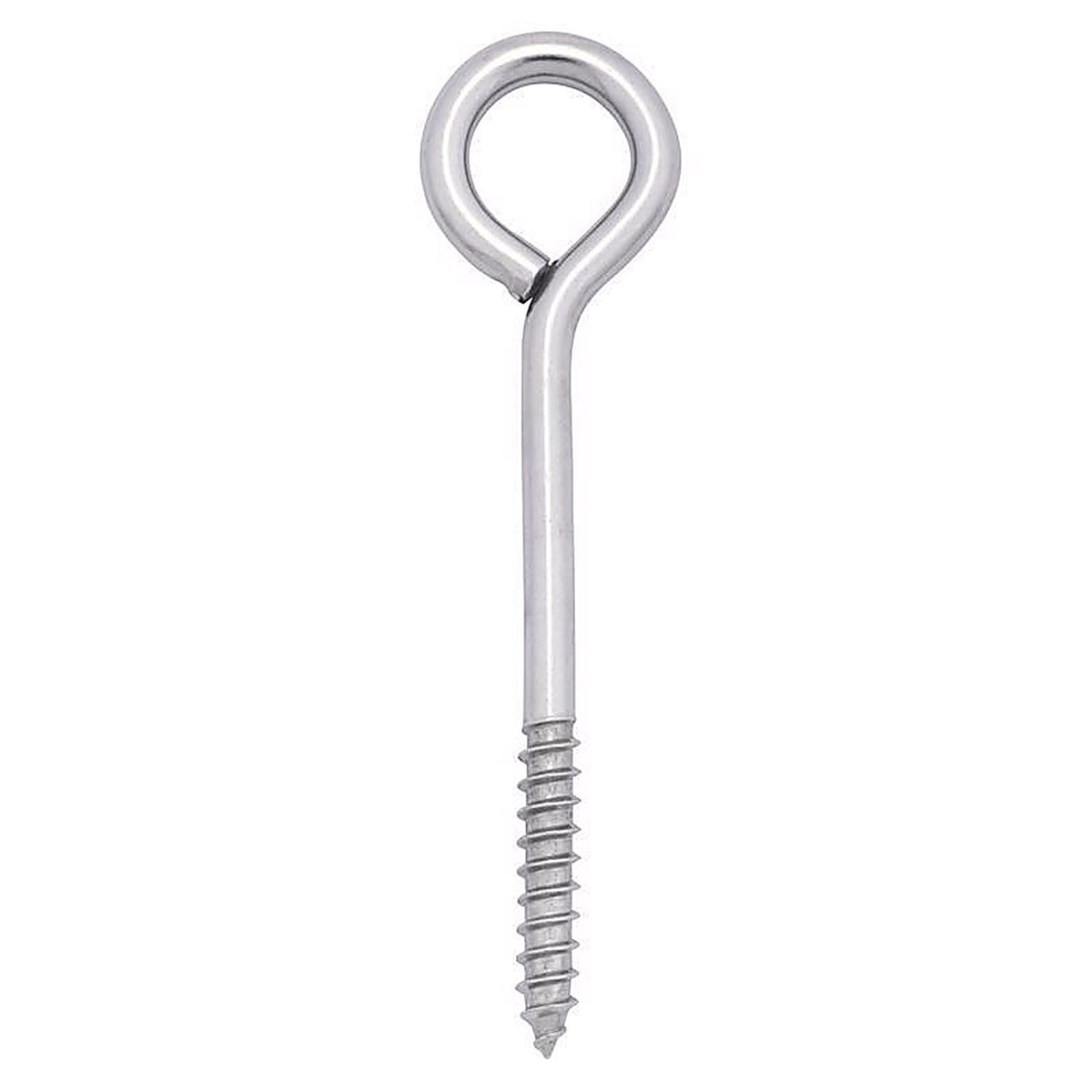 Hampton - 02-3463-401 - 1/4 in. x 3-3/4 in. L Stainless Stainless Steel Lag Thread Eyebolt