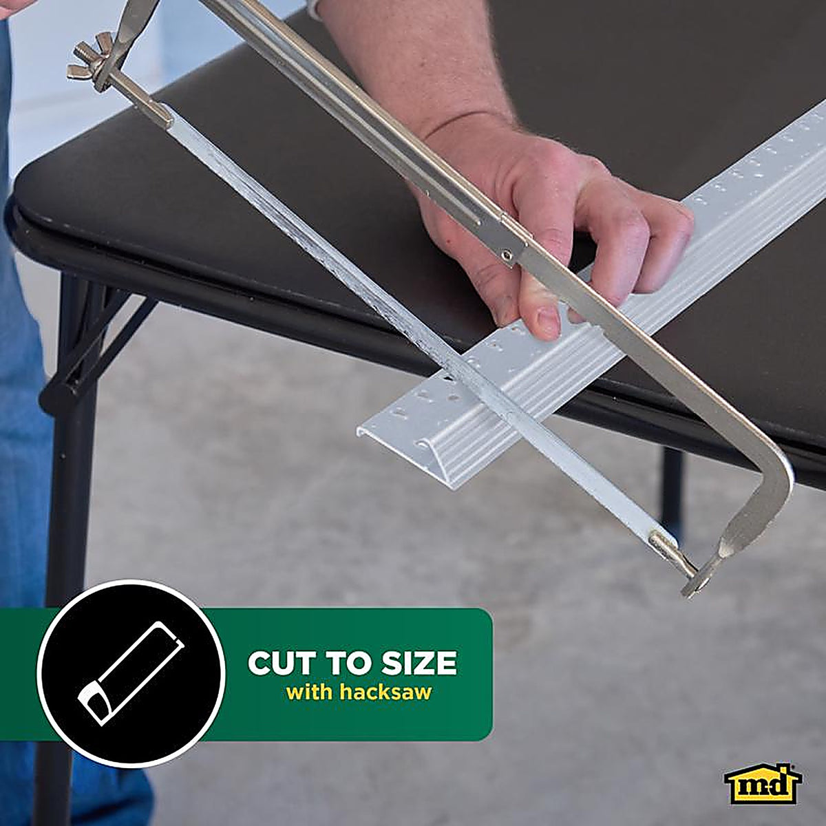 M-D - 78055 - 0.63 in. H x 36 in. L Prefinished Silver Aluminum Carpet Gripper
