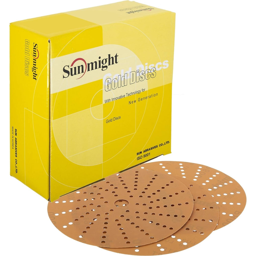 Sunmight - 58610 - 6 in 180G Multi-Hole Velcro Gold BOX/50