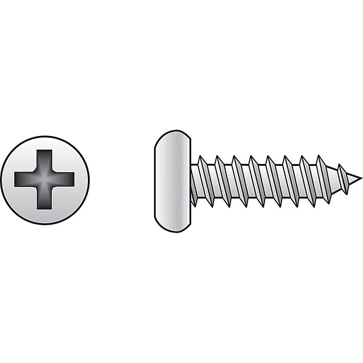 Hillman - 0823340 - No. 14 X 1-1/4 in. L Phillips Pan Head Sheet Metal Screws 100 pk