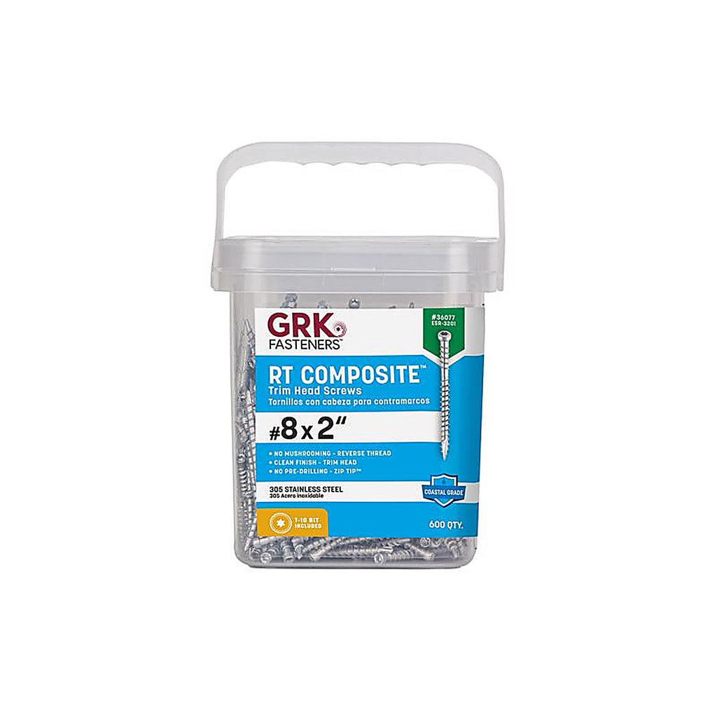 GRK Fasteners - 36077 - RT Composite No. 8 x 2 in. L Star Screws 600/Pack