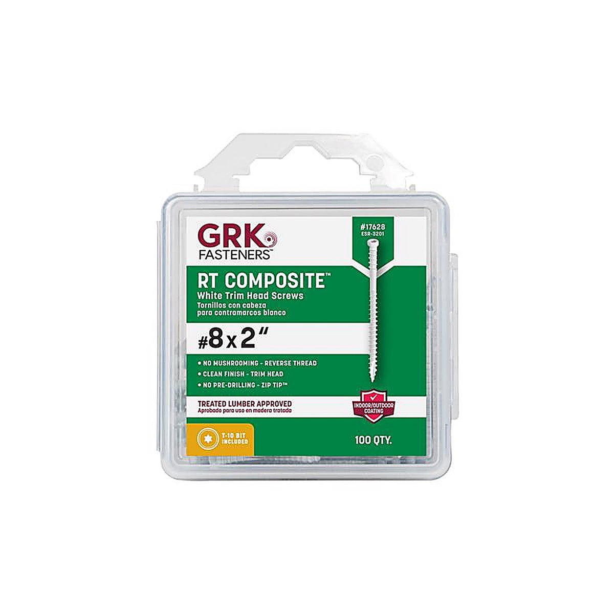 GRK Fasteners - 17628 - RT Composite No. 8 x 2 in. L Star Coated Screws - 100/Pack
