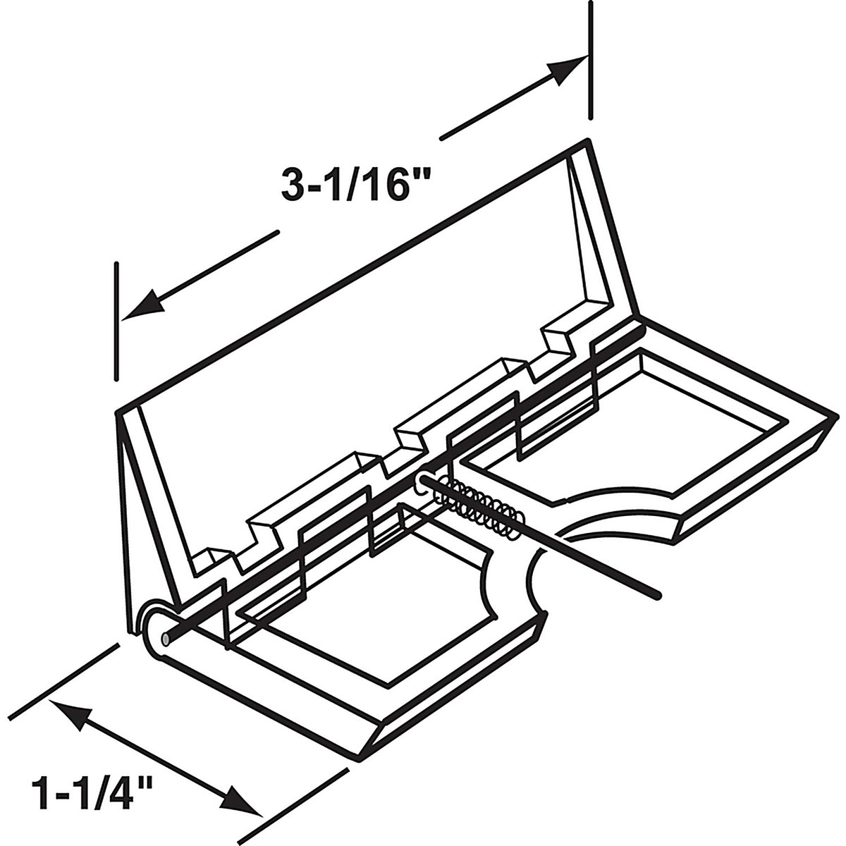Prime-Line - U9842 - Lucite Indoor and Outdoor Sliding Door Lock