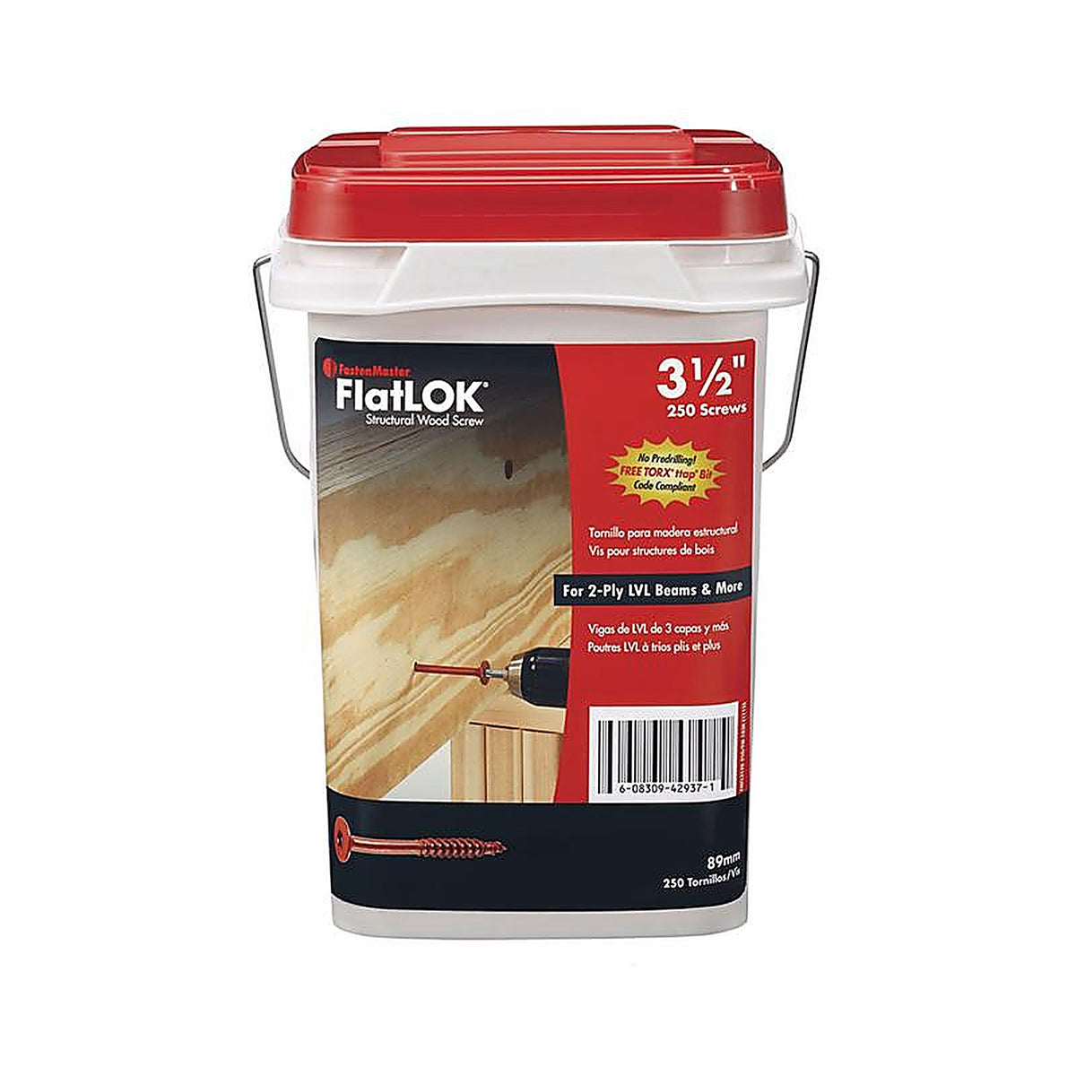FastenMaster - FMFL312B-250 - FlatLok No. 14 X 3-1/2 in. L Torx Ttap Epoxy Wood Screws 250 pk