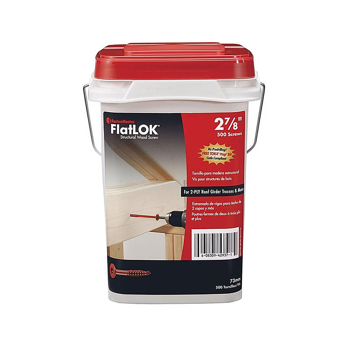 FastenMaster - FMFL278B-500 - FlatLok No. 14 X 2-7/8 in. L Torx Ttap Epoxy Wood Screws 500 pk