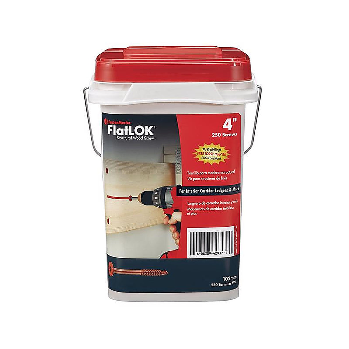 FastenMaster - FMFL004B-250 - FlatLok No. 14 X 4 in. L Torx Ttap Epoxy Wood Screws 250 pk