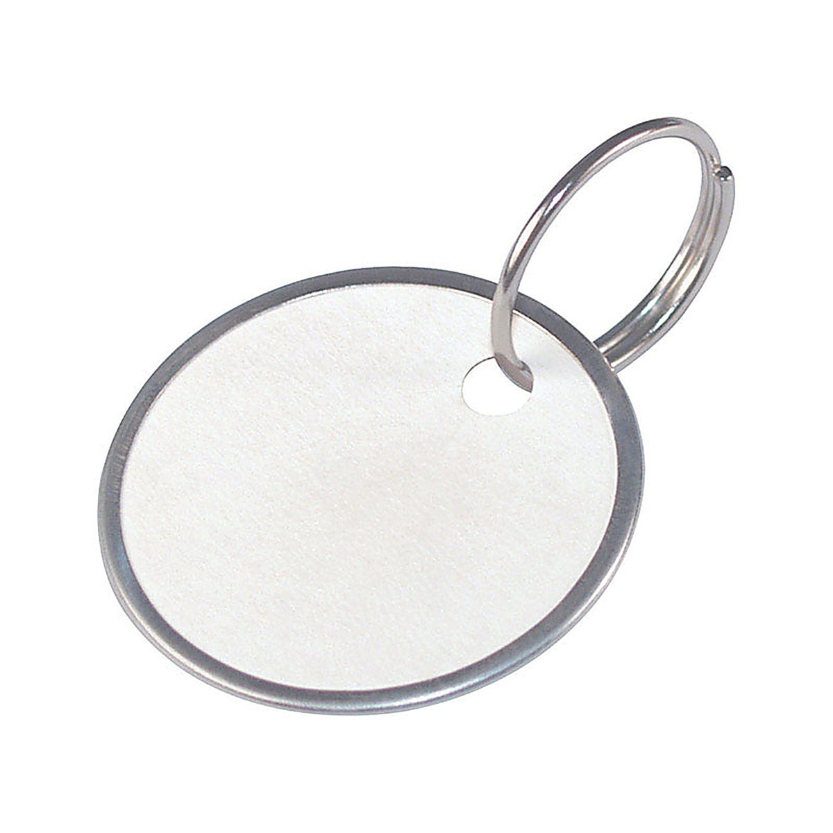 Hillman - 701331 - 1-1/4 Dia. Metal White Labeling/ID Key Ring