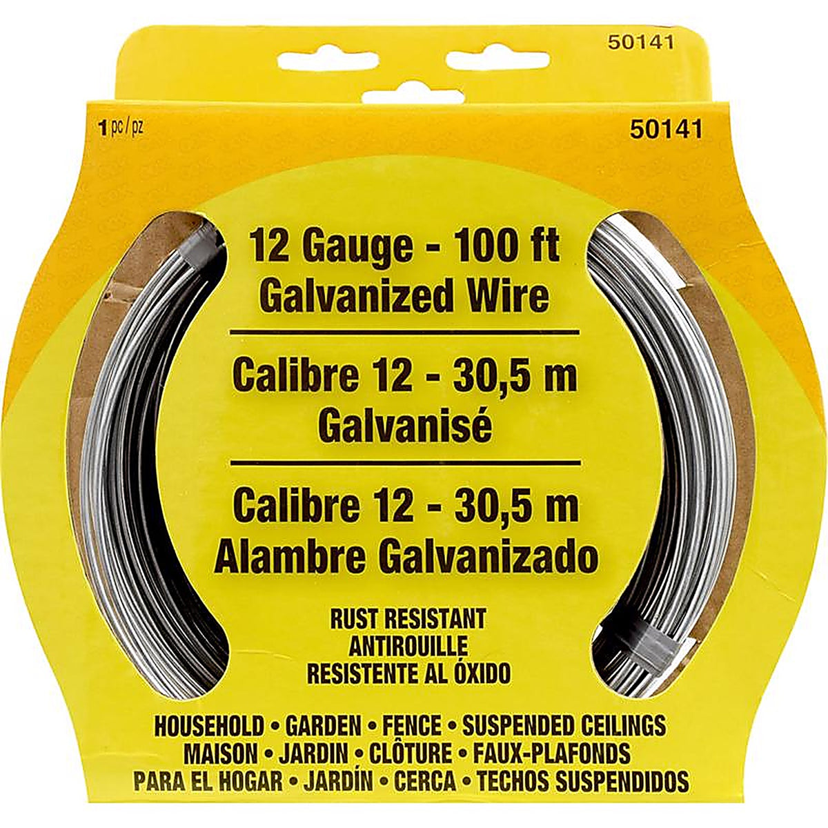 OOK - 534802 - 100 ft. L Galvanized Steel 12 Ga. Wire