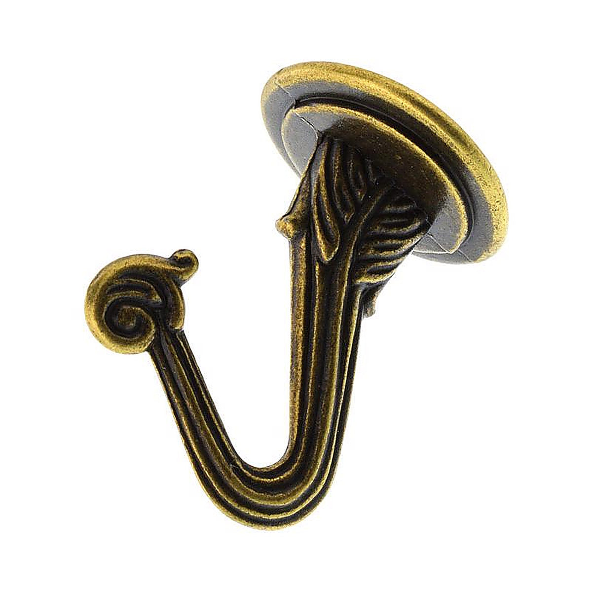 OOK - 534520 - Medium Antique Brass Gold Steel 1-1/2 in. L Swag Hook 30 lb 2 pk