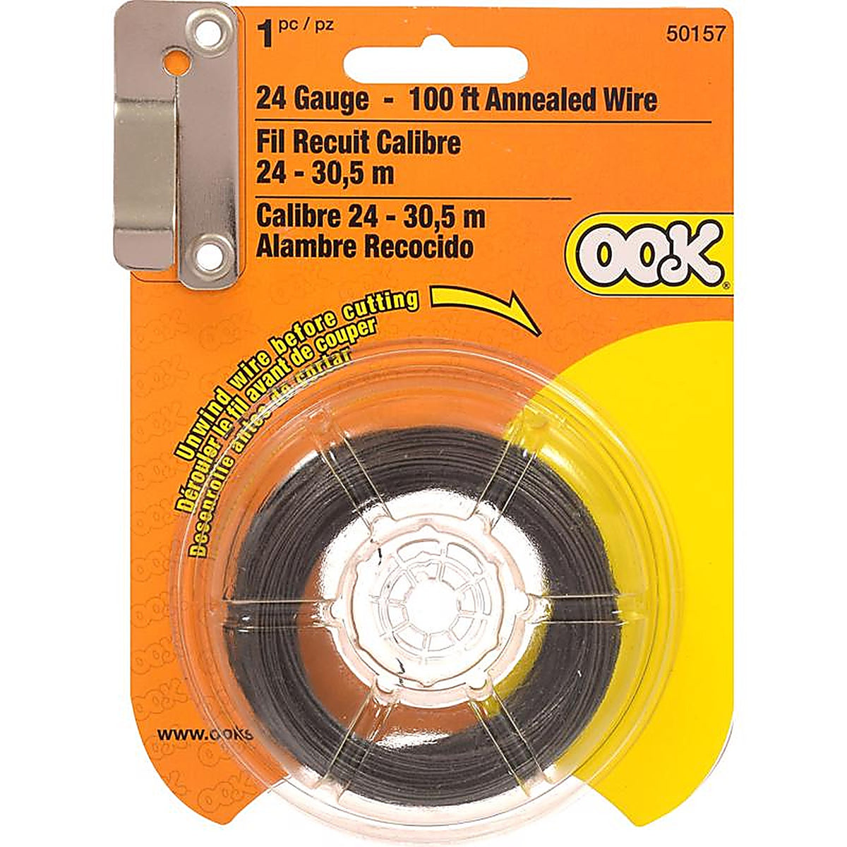 OOK - 534674 - 100 ft. L Black Annealed Steel 24 Ga. Wire