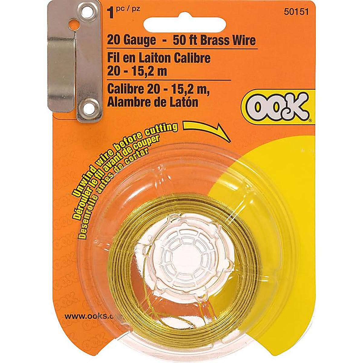 OOK - 534664 - 50 ft. L Brass 20 Ga. Wire