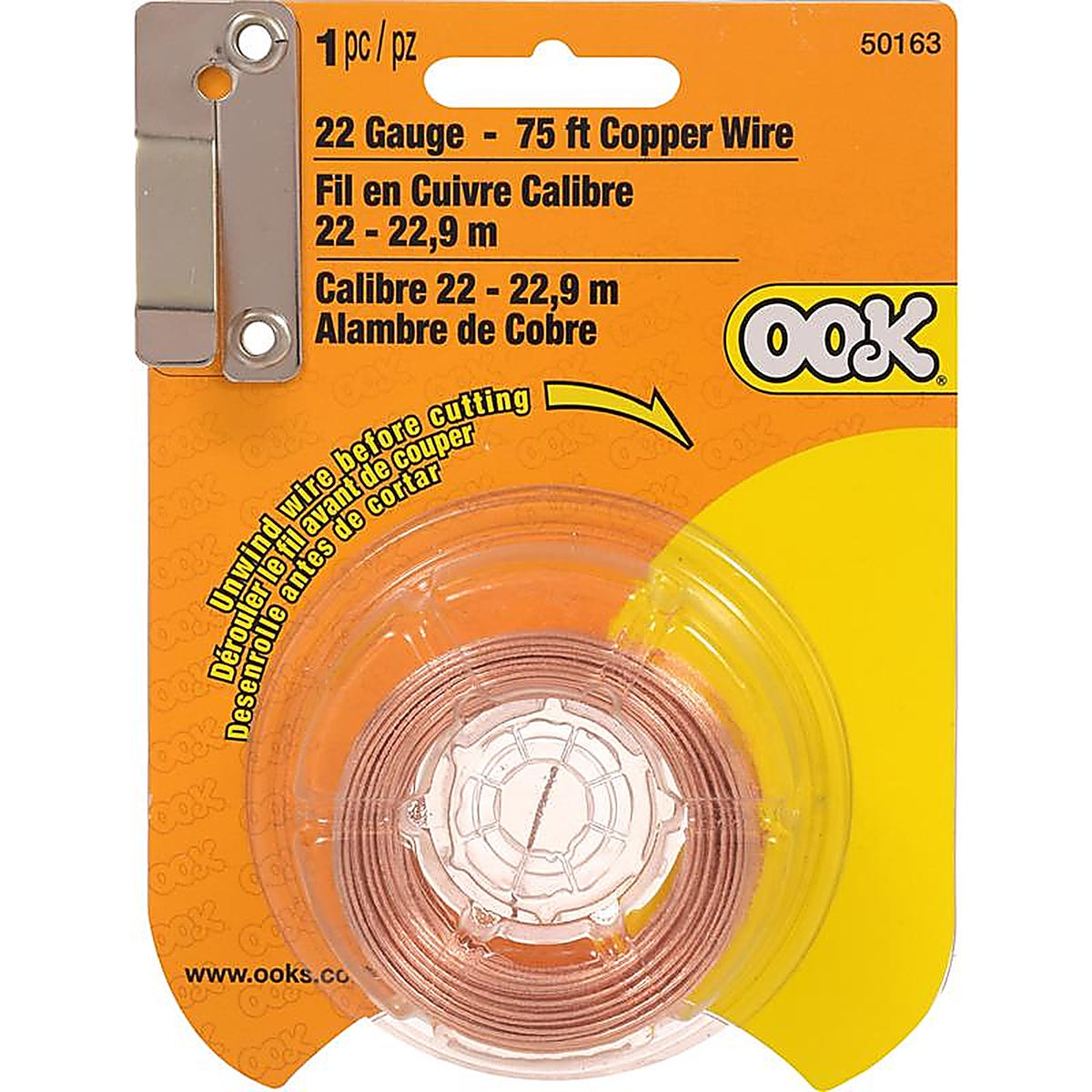 OOK - 534684 - 75 ft. L Copper 22 Ga. Wire