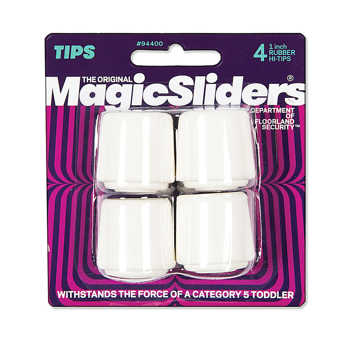 Magic Sliders - 94400 - Rubber Leg Tip White Round 1 in. W 4 pk