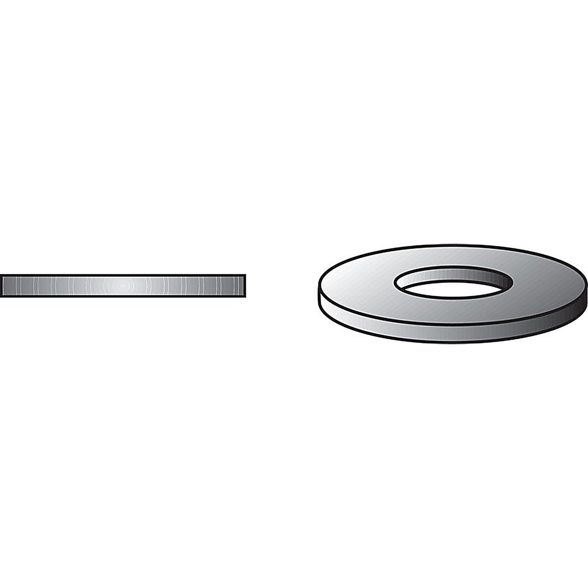Hillman - 830502 - Stainless Steel 1/4 in. Flat Washer - 100/Pack