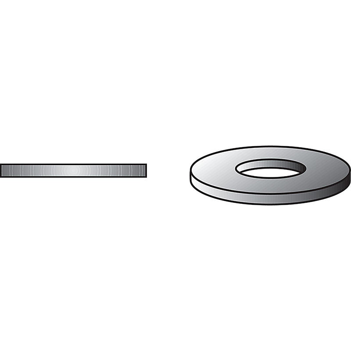 Hillman - 830506 - Stainless Steel 3/8 in. Flat Washer - 100/Pack