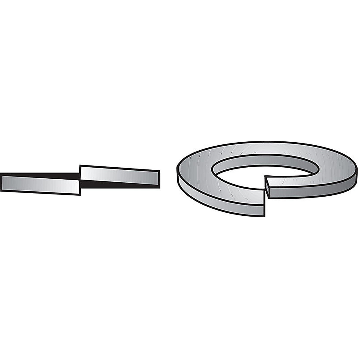 Hillman - 830674 - 1/2 in. Dia. Stainless Steel Split Lock Washer - 50/Pack