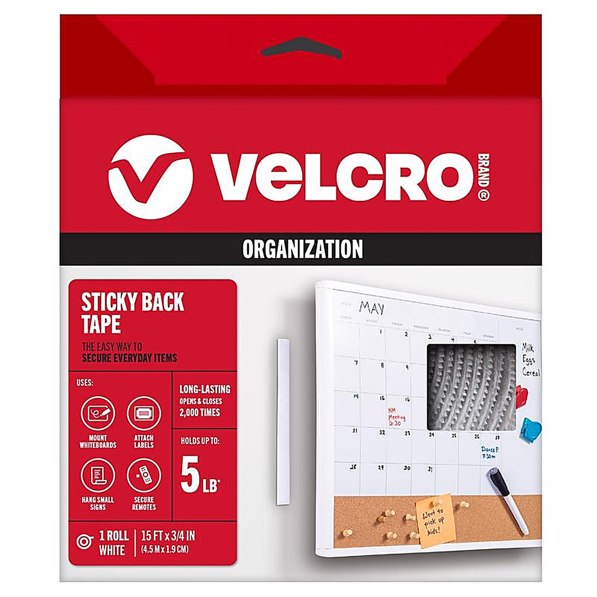 Velcro - 90082 - Hook and Loop Fastener 180 in. L - 1/Pack