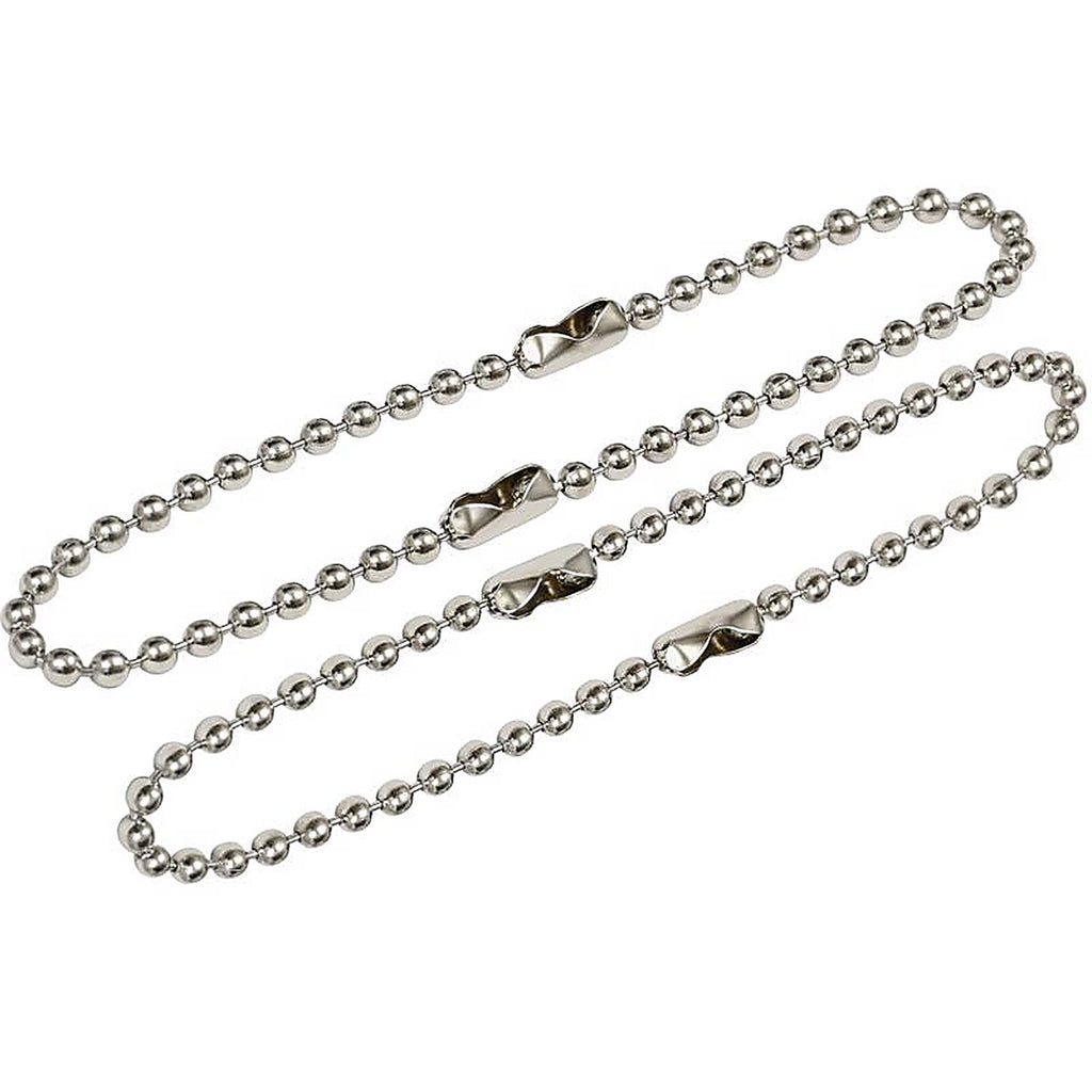 Hillman - 701711 - 6 in. Dia. Metal Silver Beaded Chain Key Ring
