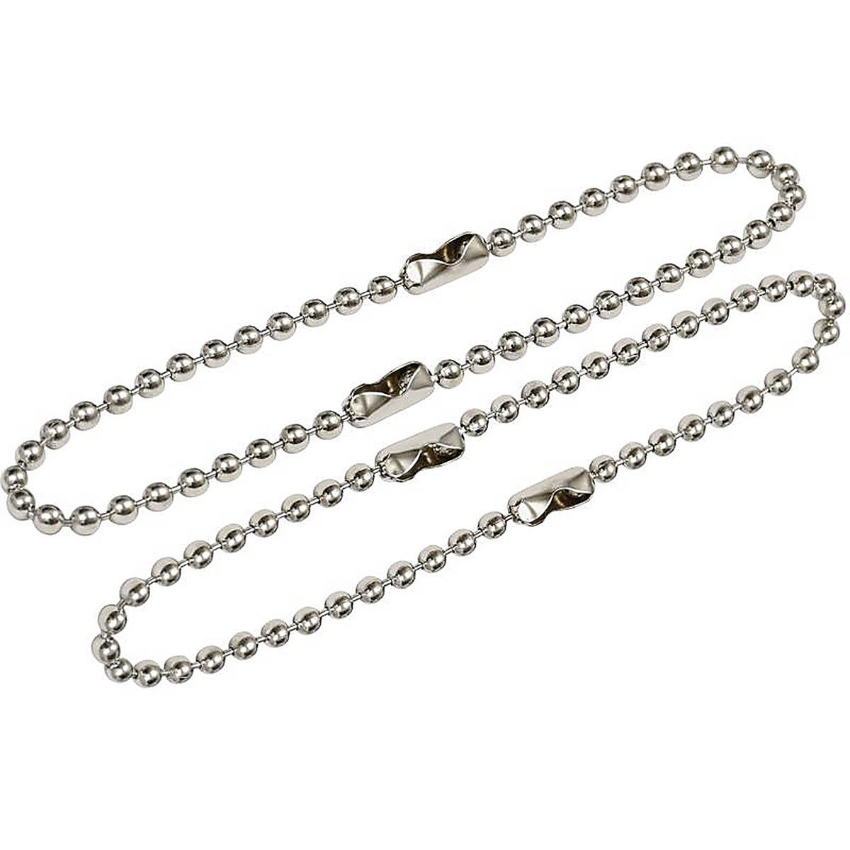 Hillman - 701711 - 6 in. Dia. Metal Silver Beaded Chain Key Ring