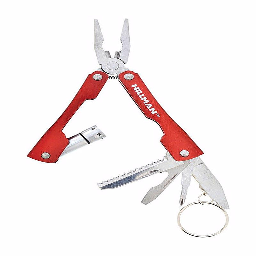 Hillman - 713168 - Metal Red Multi-Tool High End Accessories Key Ring