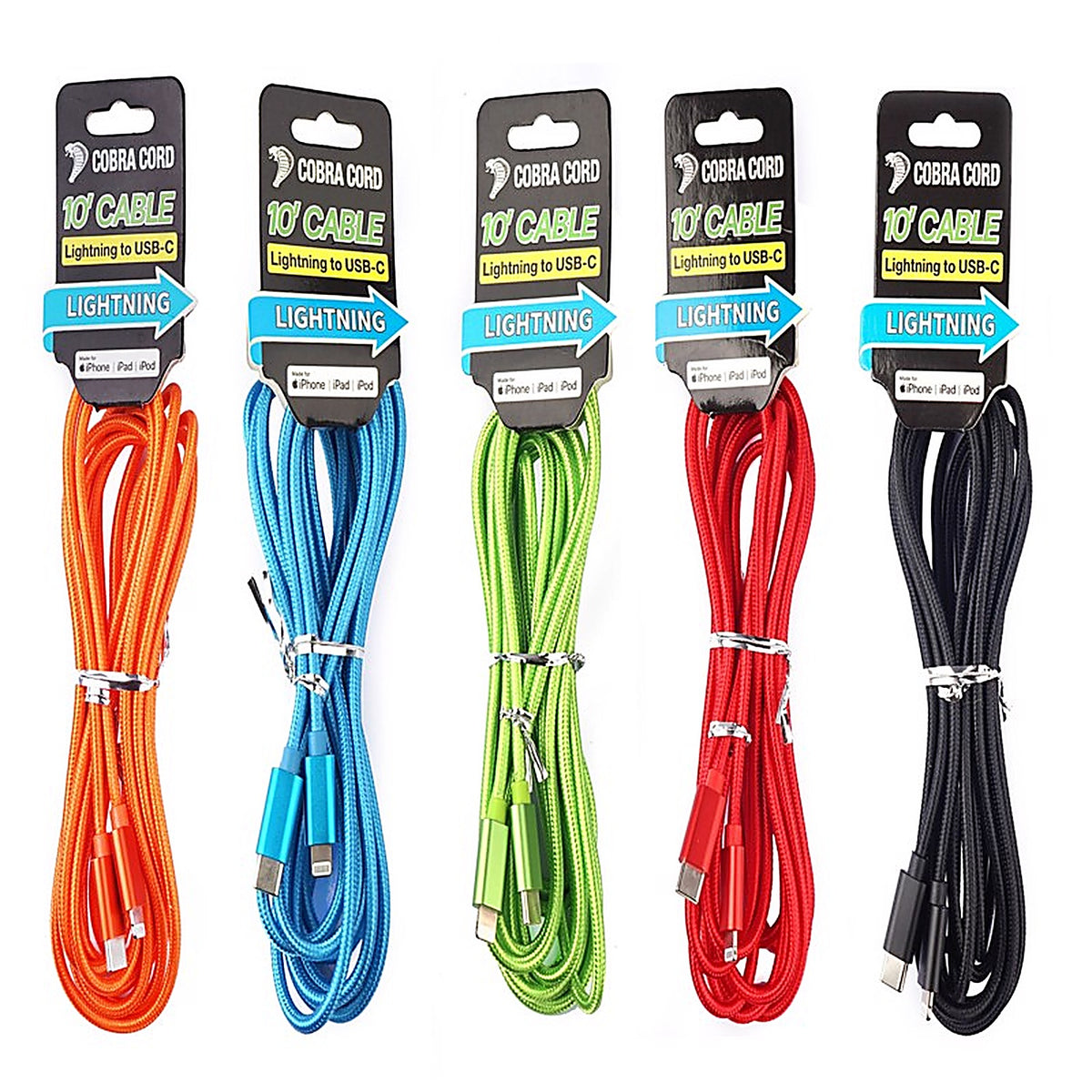 Diamond Visions - 493080 - Cobra Cord Lightning to USB Type C Cable 1 pk