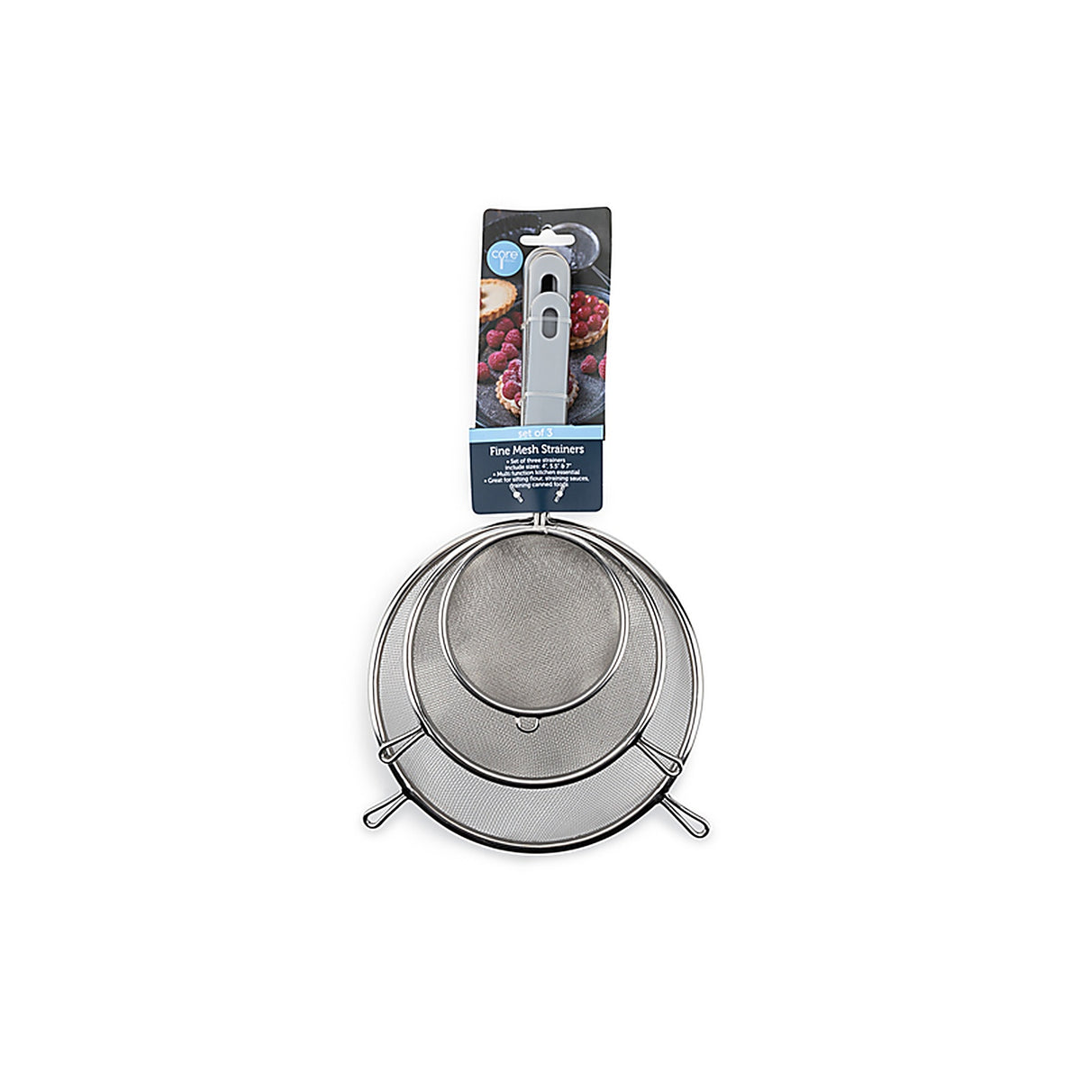 Core Kitchen - AC29833 - 3.15 in. W x 6.70 in. L Gray ABS/Stainless Steel Strainer L-6.70 W-3.15 H-0.71