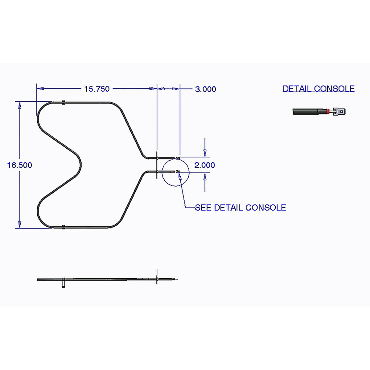 Range Kleen - 7504 - RangeKleen Stainless Steel Bake Element 16.5 in. W x 18.75 in. L