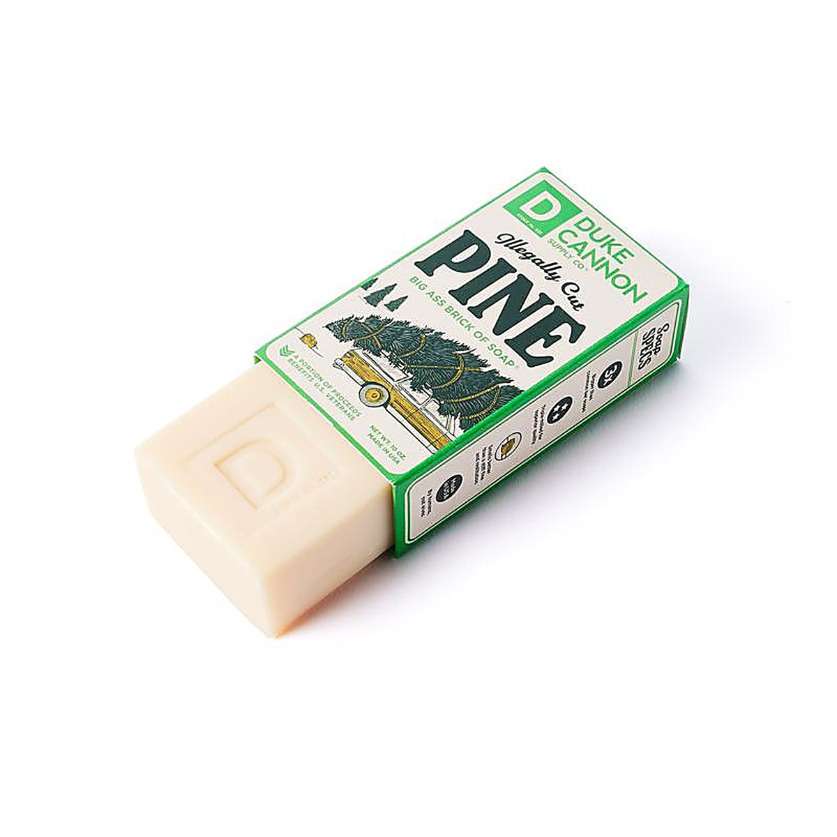 Duke Cannon - 01HLDYILLGLPNE - Illegally Cut Pine Scent Soap Bar 10 oz 1 pk
