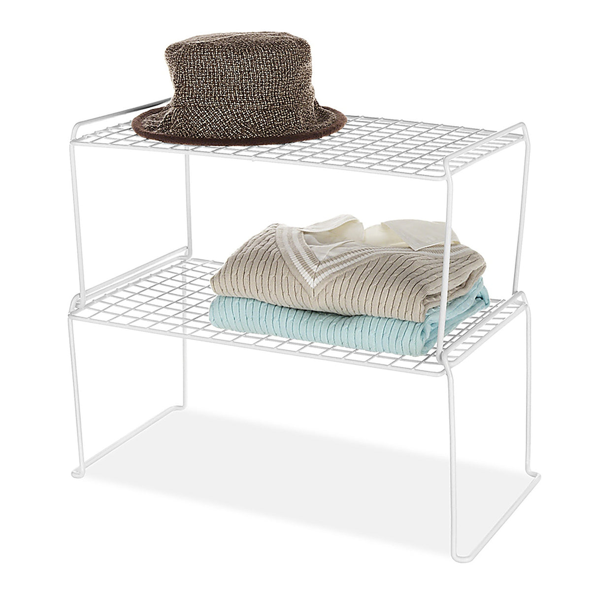 Whitmor - 6023-3121 - 9 in. H X 20 in. W X 12 in. L White Stackable Shelf
