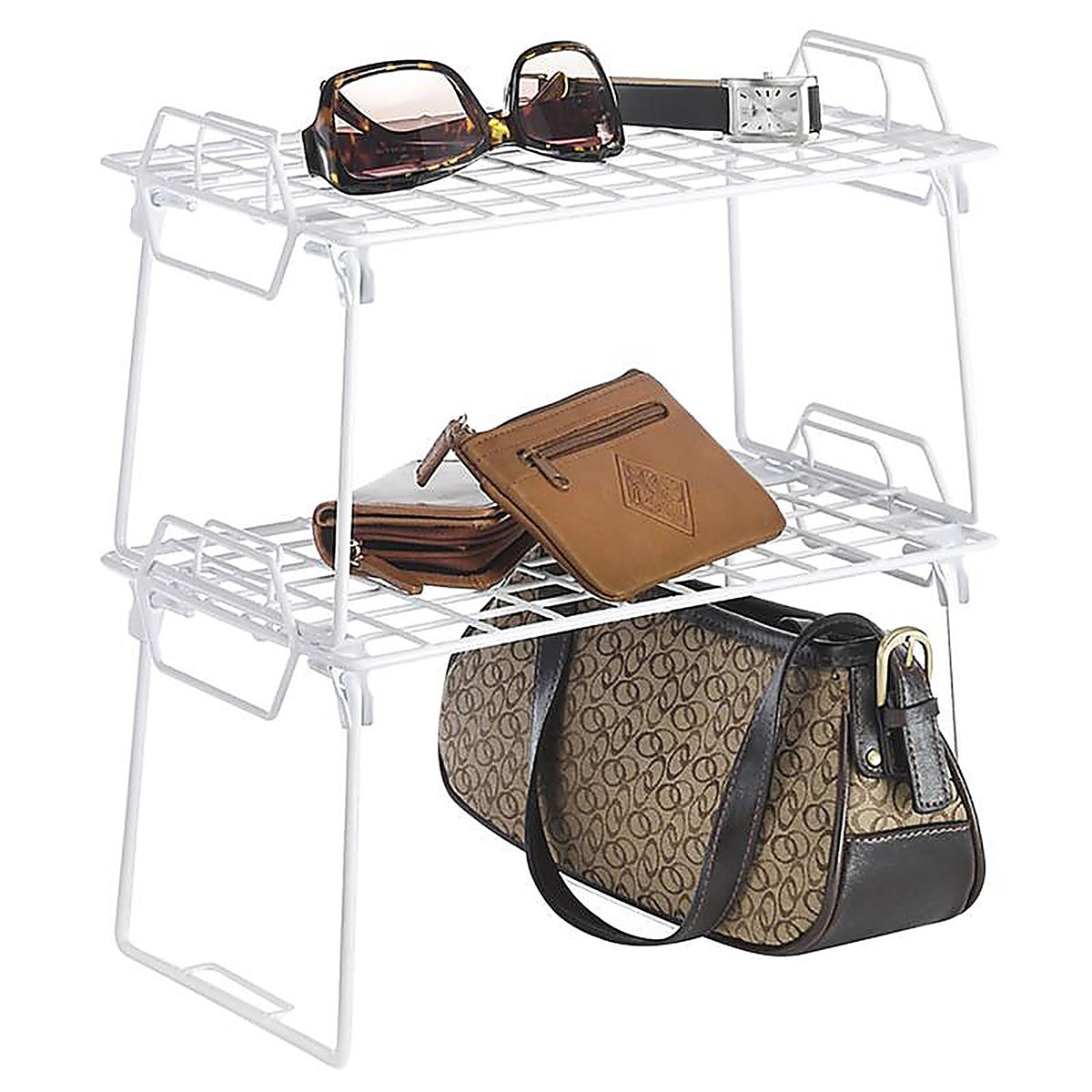 Whitmor - 6023-3812 - 7 in. H X 12.38 in. W X 7 in. L White Stackable Shelf