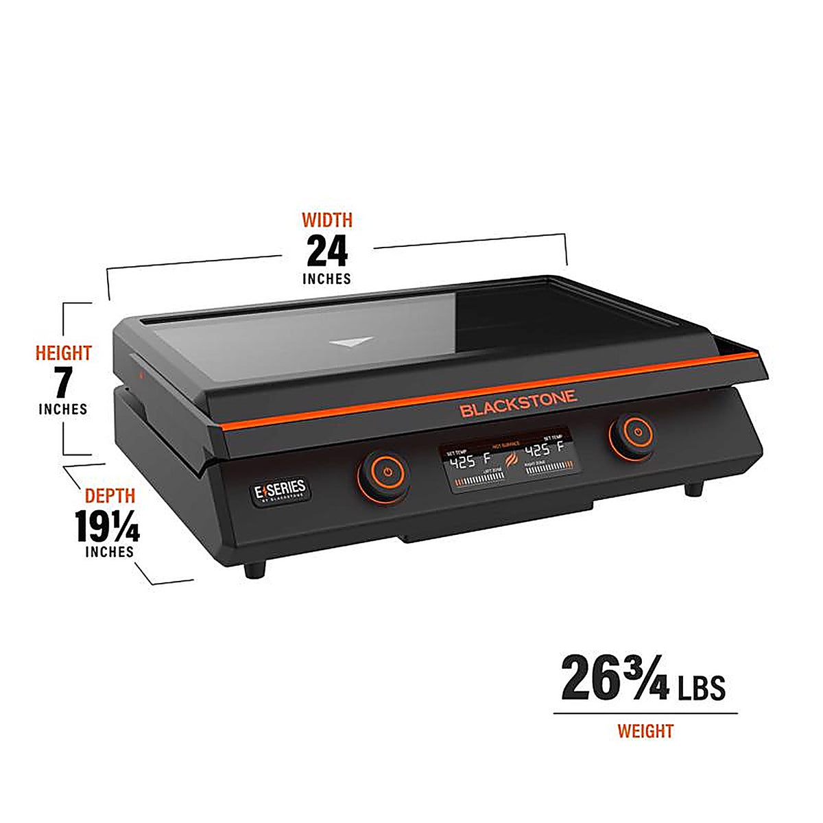 Blackstone - 8001 - E-Series 22 in. L X 9.29 in. W Cast Aluminum Nonstick Surface Electric Griddles