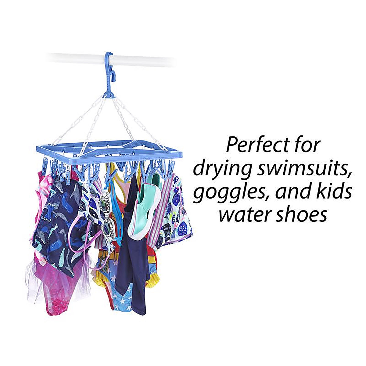 Whitmor - 6171-844 - 18.5 in. H X 11.6 in. W X 2 in. D Plastic Hanging Clothes Drying Rack