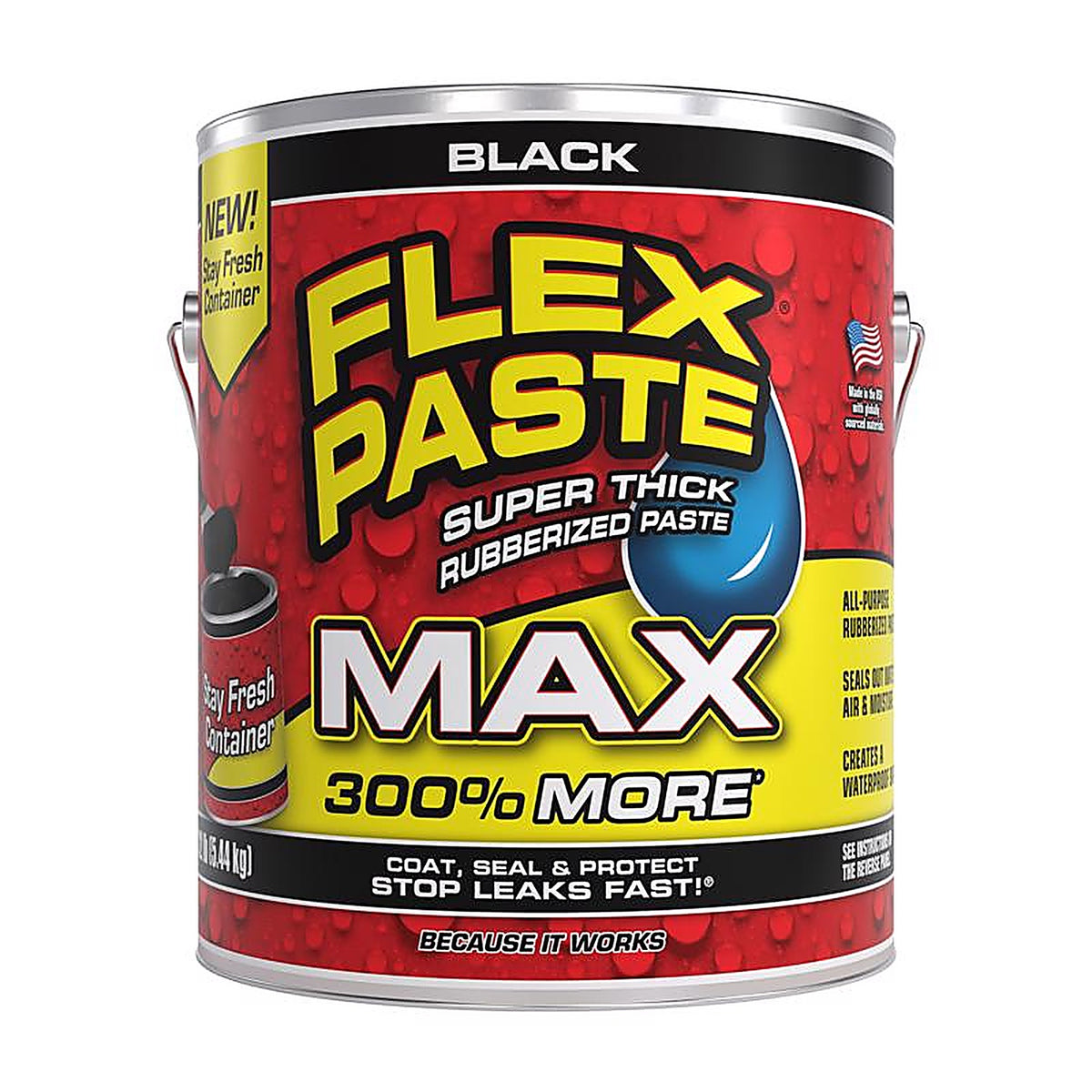 Flex Seal - PFSMAXBLK01 - FLEX PASTE MAX Black Rubber Coating 12 lb