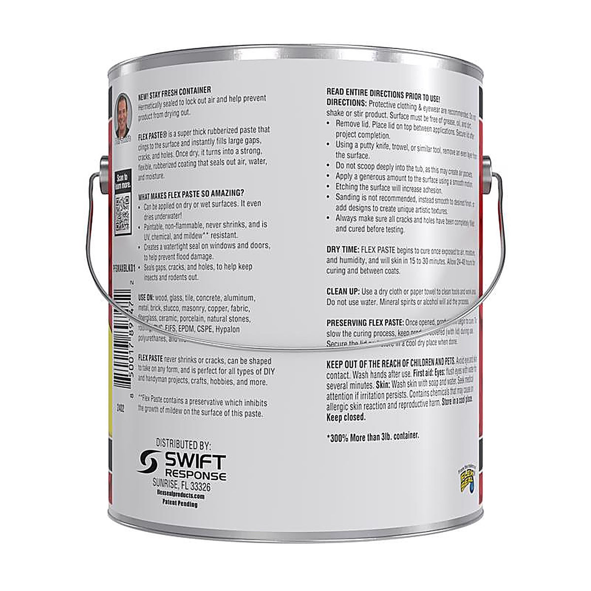 Flex Seal - PFSMAXBLK01 - FLEX PASTE MAX Black Rubber Coating 12 lb
