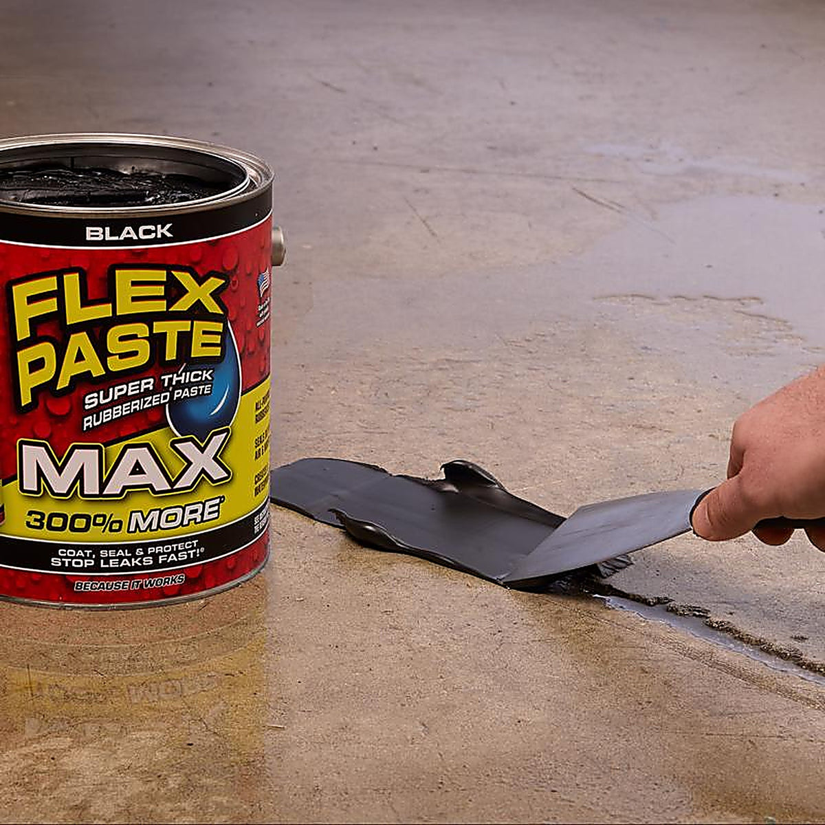 Flex Seal - PFSMAXBLK01 - FLEX PASTE MAX Black Rubber Coating 12 lb