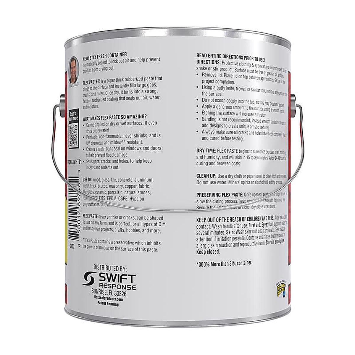 Flex Seal - PFSMAXWHT01 - FLEX PASTE MAX White Rubber Coating 12 lb